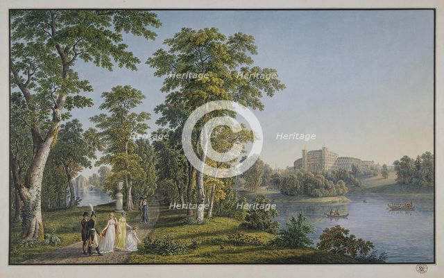 View of the Palace in Gatchina from the Park, 1753. Artist: Lory, Gabriel Ludwig, the Elder (1763-1840)