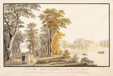 View of the Palace in Gatchina from the Park, 1799. Creator: Lory, Gabriel Ludwig, the Elder (1763-1840)
