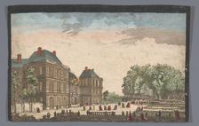 View of the Palais du Luxembourg in Paris seen from the garden, 1700-1799. Creator: Anon