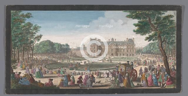 View of the Palais du Luxembourg in Paris seen from the garden, 1729. Creator: Jacques Rigaud.