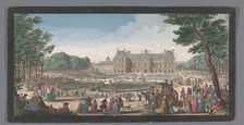 View of the Palais du Luxembourg in Paris seen from the garden, 1729. Creator: Jacques Rigaud