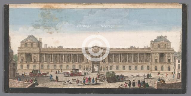 View of the Palais du Louvre in Paris, 1700-1799. Creator: Anon.
