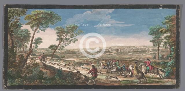 View of the Palais de Fontainebleau, 1700-1799. Creators: Anon, Jacques Rigaud.