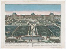 View of the Palais des Tuileries in Paris seen from the Jardin des Tuileries, 1742-1801. Creator: Georg Balthasar Probst