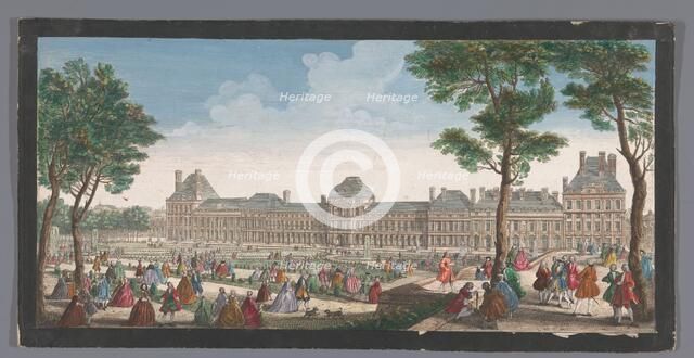 View of the Palais des Tuileries in Paris seen from the Jardin des Tuileries, c.1691-after 1753. Creator: Jacques Rigaud.