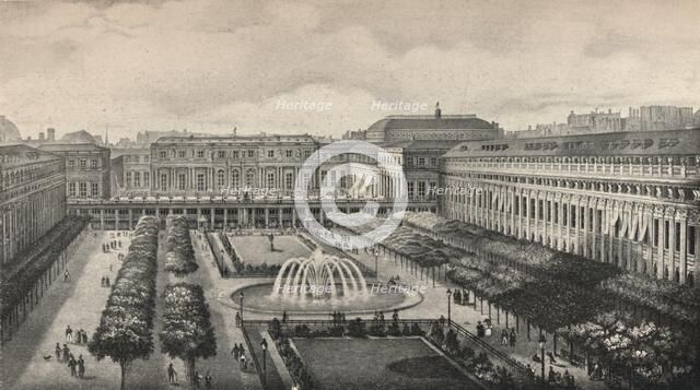 'View of the Palais-Royal in 1834', 1915. Artist: Unknown.