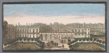 View of the Palais Royal in Paris, 1700-1799. Creators: Anon, Jacques Rigaud