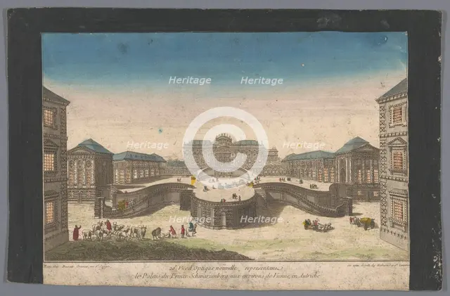 View of the Palais Schwarzenberg in the vicinity of the city of Vienna, 1700-1799. Creator: Anon.