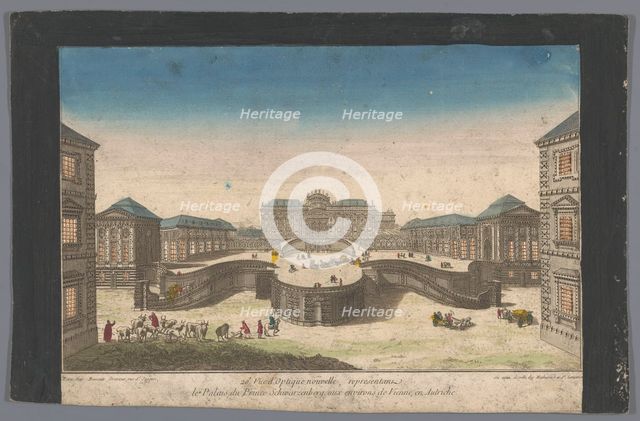 View of the Palais Schwarzenberg in the vicinity of the city of Vienna, 1700-1799. Creator: Anon.