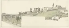 View of the Palatine Hill in Rome, with the Arch of Constantine, c.1809-c.1812. Creator: Josephus Augustus Knip
