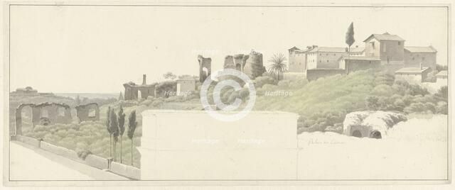 View of the Palatine Hill in Rome, with the Arch of Constantine, c.1809-c.1812. Creator: Josephus Augustus Knip.