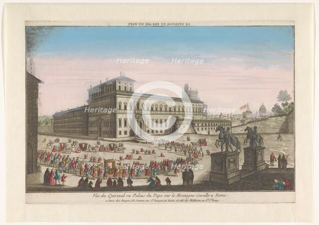 View of the Palazzo del Quirinal in Rome, 1735-1805. Creator: Unknown.