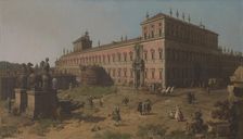 View of the Palazzo del Quirinale, Rome, c1750. Creator: Canaletto (1697-1768)