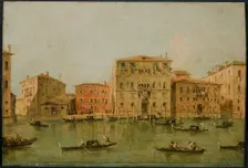 View of the Palazzo Loredan dell'Ambasciatore on the Grand Canal, Venice, 1775-85. Creator: Francesco Guardi