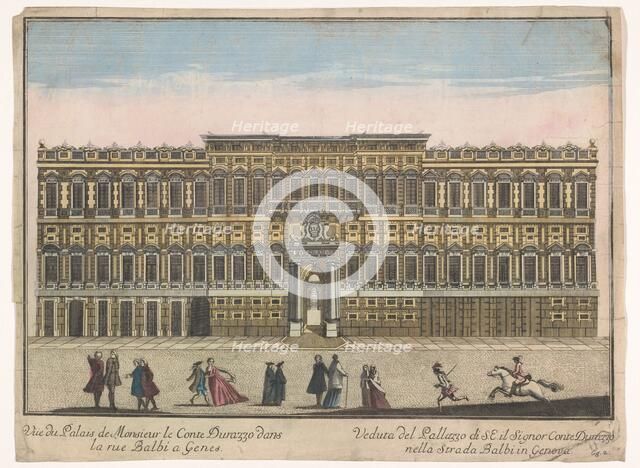 View of the Palazzo Negrone in Genoa, 1700-1799. Creator: Unknown.