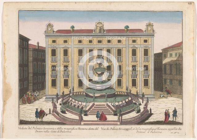 View of the Palazzo Senatorio in Palermo, 1700-1799. Creator: Unknown.