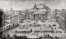 View of the Pantheon, Rome, early 1670s. Creator: Lievin Cruyl