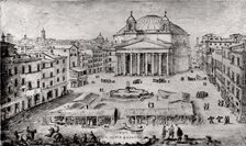View of the Pantheon, Rome, early 1670s. Creator: Lievin Cruyl