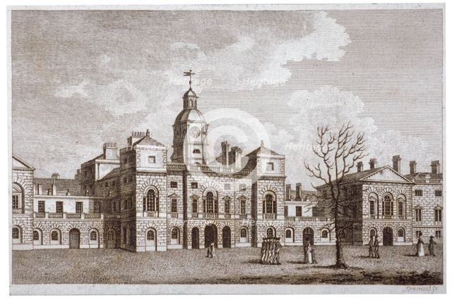 View of the parade at Horse Guards, Westminster, London, c1800.                                      Artist: S Sparrow