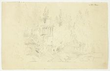 View of the Park at Versailles: Petit Trianon, n.d. Creator: Pierre Antoine Mongin