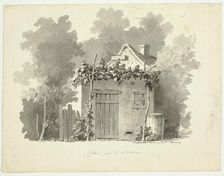 View of the Park at Versailles: Rustic Cabin, n.d. Creator: Pierre Antoine Mongin