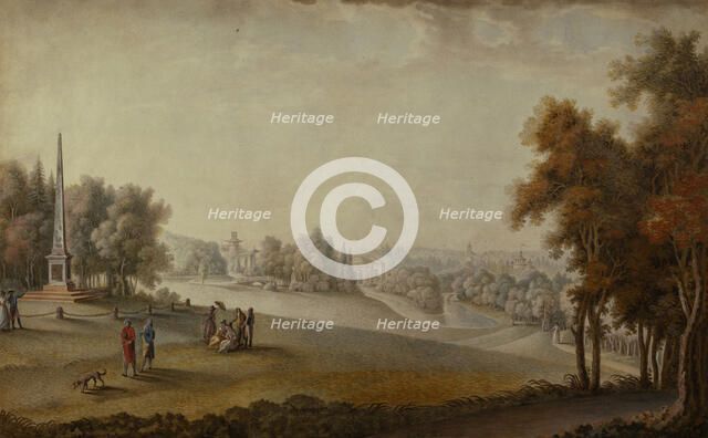 View of the Park in Tsarskoye Selo, 1793. Artist: Meys, Ferdinand de (?-ca 1810)