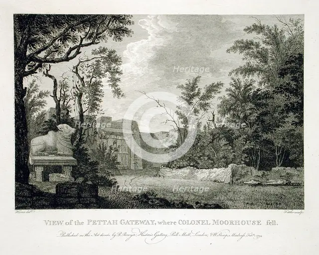 View of the Pettah Gateway Where Colonel Moorhouse Fell, 1794. Creator: Robert Home.