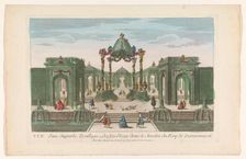 View of the Pergola and the fountains of a garden of the king of Denmark, 1700-1799. Creator: Anon