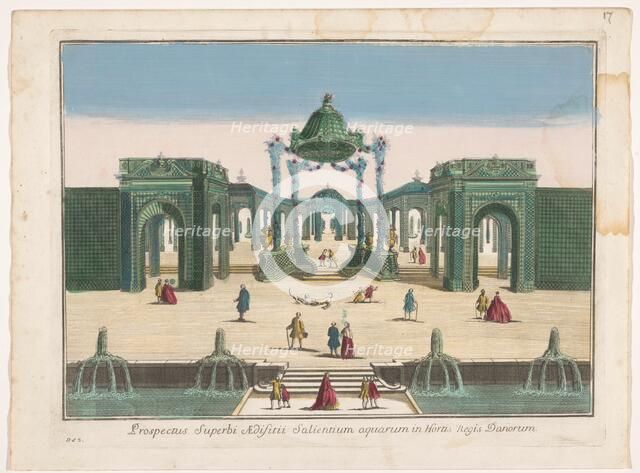 View of the Pergola and the fountains of a garden of the king of Denmark, 1700-1799. Creator: Unknown.