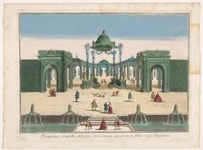 View of the Pergola and the fountains of a garden of the king of Denmark, 1700-1799. Creator: Unknown