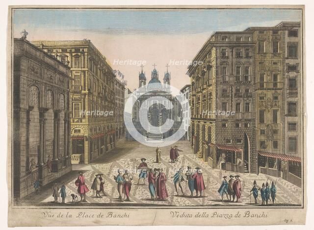 View of the Piazza Banchi in Genoa, 1700-1799. Creator: Unknown.