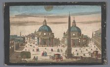 View of the Piazza del Popolo in Rome, 1700-1799. Creator: Anon