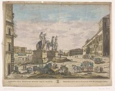 View of the Piazza del Quirinal in Rome, 1700-1799. Creator: Unknown