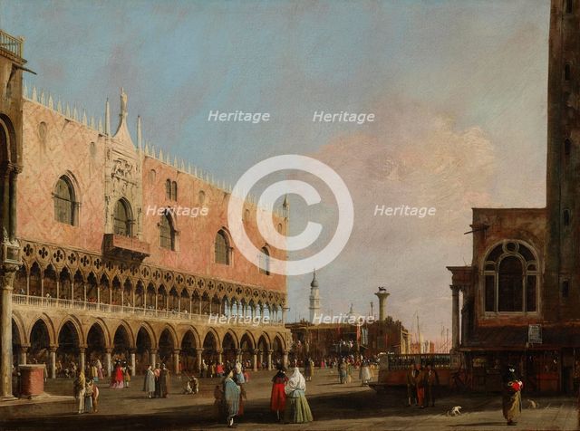 View of the Piazzetta San Marco Looking South, about 1735. Creator: Canaletto.