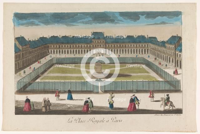 View of the Place Royale in Paris, 1745-1775. Creator: Anon.