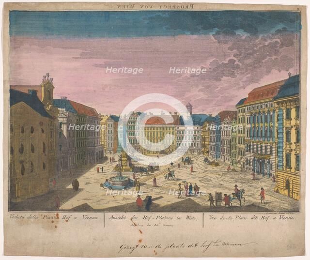 View of the Platz am Hof in Vienna, 1780-c.1830. Creators: Anon, Josef Carmine.