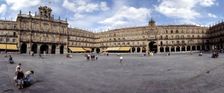View of the Plaza Mayor of Salamanca with the City Hall, designed by architect Alberto de Churrig…