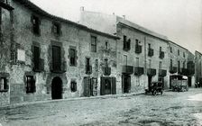 View of the Plaza Prat de la Riba in Castellterçol, on a postcard from the 1910s