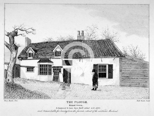 View of The Plough inn, Kensal Green, London, c1820.             Artist: Robert Banks