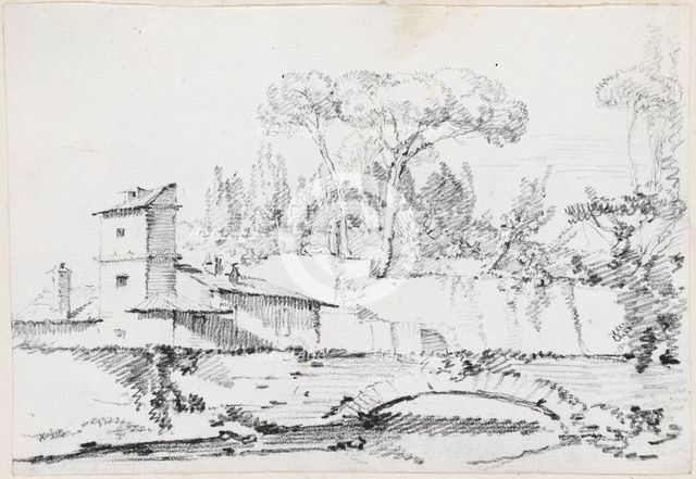 View of the Prato of the Villa Borghese, 1744/1750. Creator: Joseph-Marie Vien the Elder.