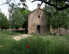 View of the pre-Romanesque church in Santa Maria de Matadars, El Pont de Vilomara