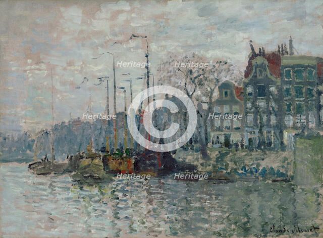 View of the Prins Hendrikkade and the Kromme Waal in Amsterdam, 1874. Artist: Monet, Claude (1840-1926)