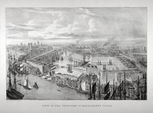 View of the proposed St Katharine's Dock, London, c1825. Artist: Thomas Mann Baynes