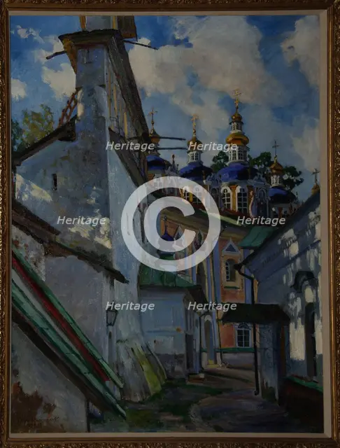 View of the Pskovo-Pechersky Monastery, 1928. Artist: Vinogradov, Sergei Arsenyevich (1869-1938)