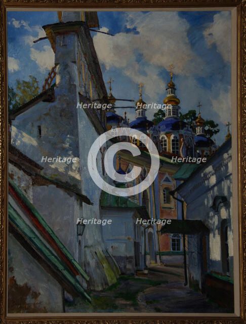 View of the Pskovo-Pechersky Monastery, 1928. Artist: Vinogradov, Sergei Arsenyevich (1869-1938)
