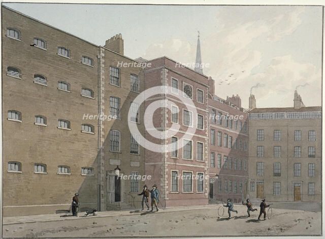 View of the quadrangle at Bridewell, City of London, 1810. Artist: George Shepherd