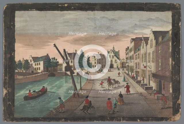 View of the Rotterdam gate and the Ketelpoort in Delft, 1742-1801. Creator: Anon.