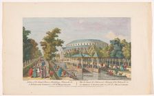 View of the Rotunda and the Chinese Pavilion on the Canal in London's Ranelagh Gardens..., 1752. Creator: Charles Grignion