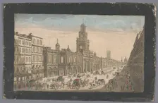 View of the Royal Exchange in London, 1745-1775. Creator: Anon