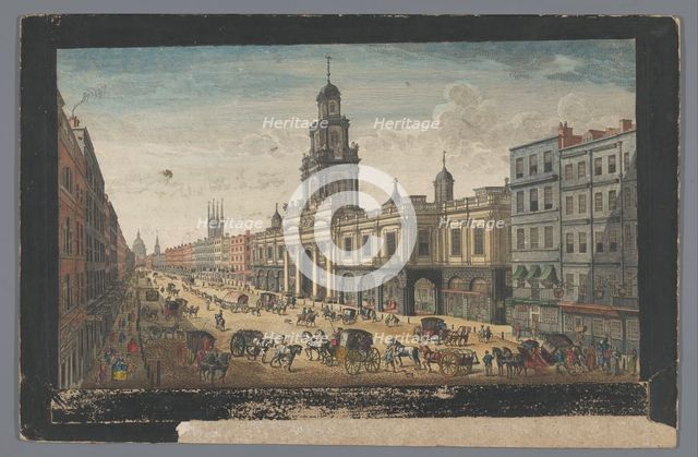 View of the Royal Exchange, London, 1751. Creator: Thomas Bowles.